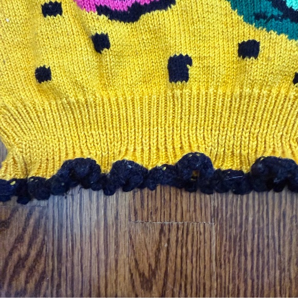 Christine Foley 90s Vintage Yellow Cardigan Sweater Size 2 - Picture 6 of 9